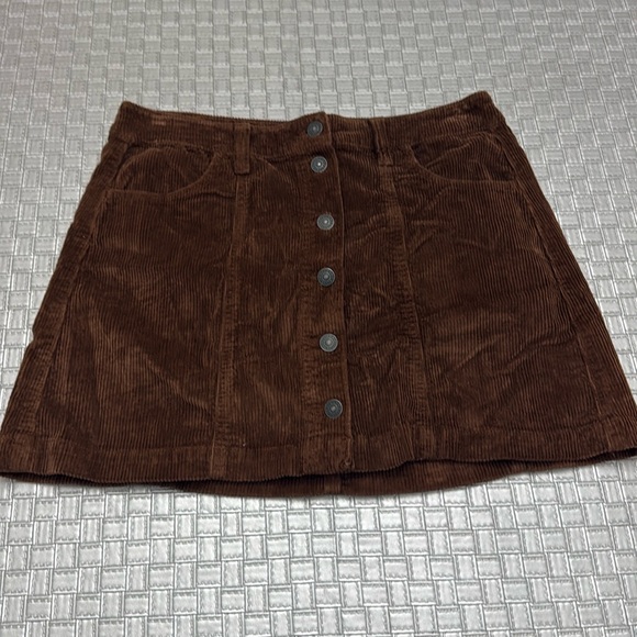American Eagle Outfitters Dresses & Skirts - AMERICAN EAGLE OUTFITTERS brown super hi-rise a-line corduroy skirt size 10